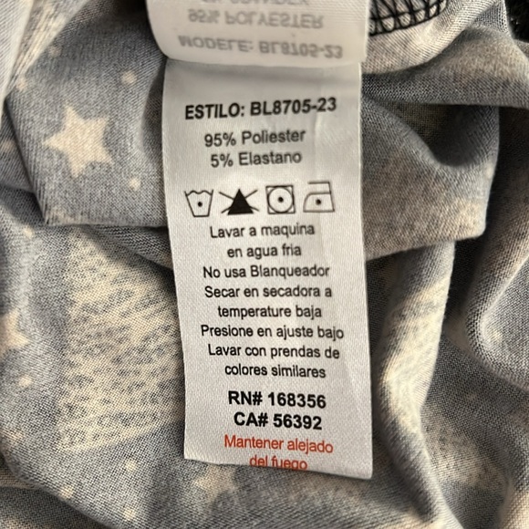 PJ’s * Trees and Stars * 2pc Pajama Top & Shorts Set * size XL * Black & Gold * - Picture 11 of 11